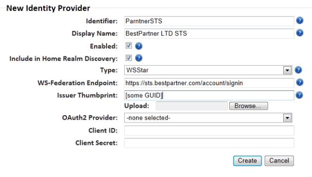 Add external STS values