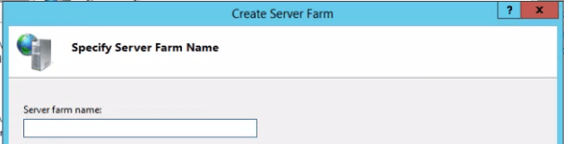Create server farm window