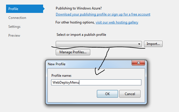 Give name to deployment profile