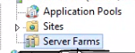 Server farms node in IIS