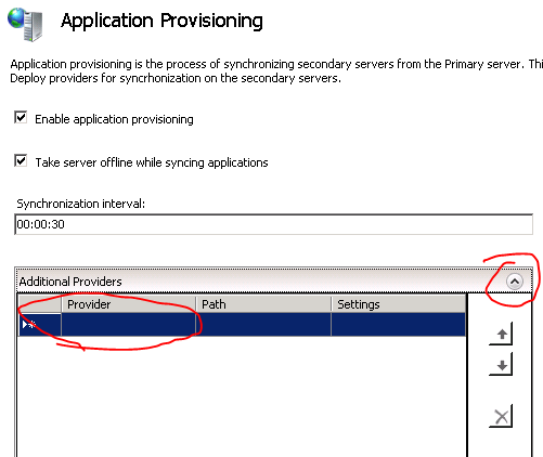 Application provisioning options