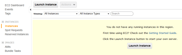 Aws Start Image screen