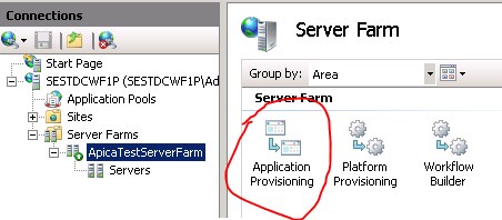 Open application provisioning