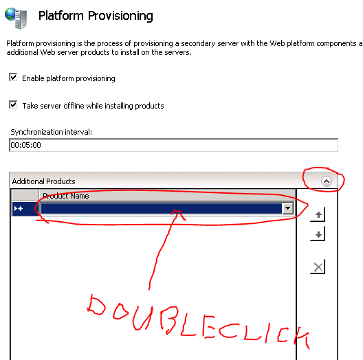 Platform provisioning window