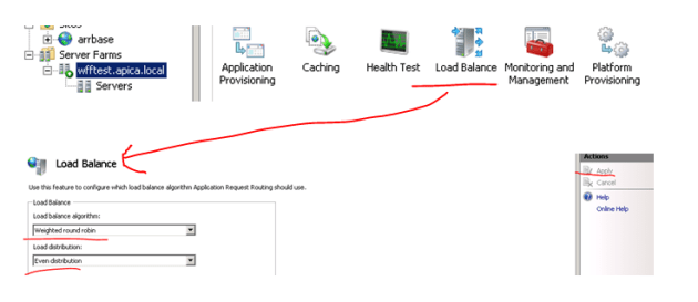 Set LB algorithm to round robin
