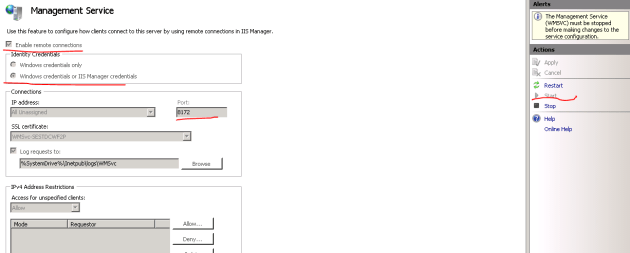 Start management service