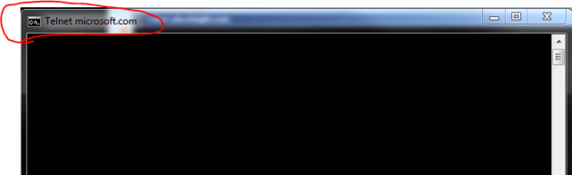 Telnet microsoft.com