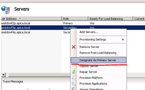 Designate a secondary server as the primary one
