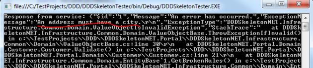 Address must have a city validation exception