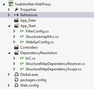 Web project structure after changes