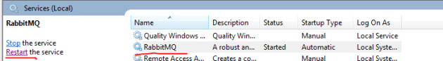 RabbitMQ restart