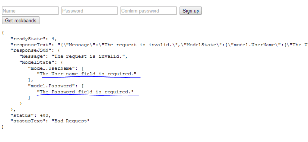 Validation exception