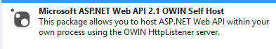 Web API Owin Selfhost