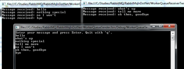 Worker queue console