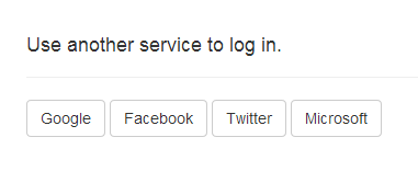 External providers login buttons