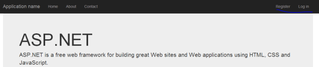 Register and log in links in MVC 5 web app