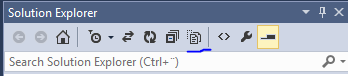 Show all files icon in solution explorer