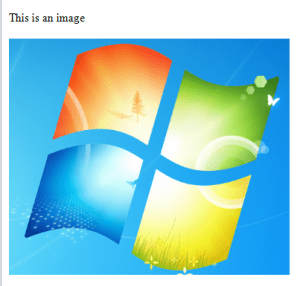 Simple HTML body in email with embedded picture