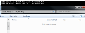 File deletion monitored by filesystemwatcher