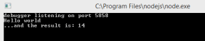 Hello world node js