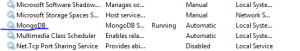 MongoDb running as a service