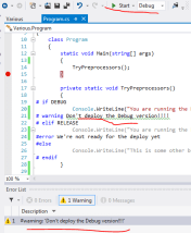 Custom warning to compiler