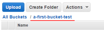 First bucket is empty in Amazon S3