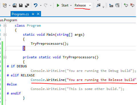 RELEASE section highlighted in code