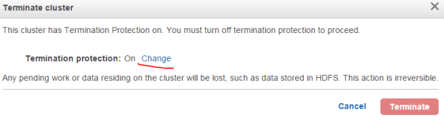 Deactivate termination protection of Amazon EMR master node