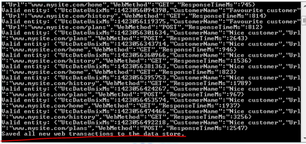 Testing EMR from Kinesis demo output shows records from Kineses