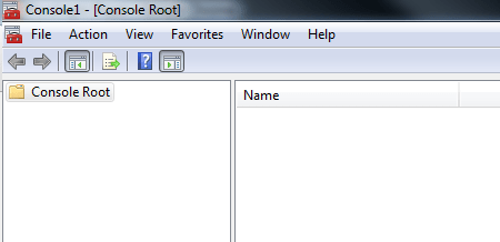 MMC empty window