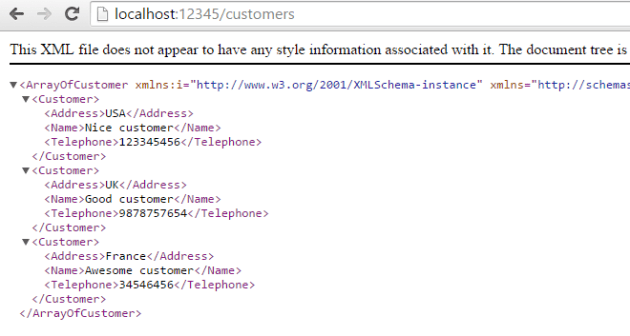 Customers list presented by OwinHost