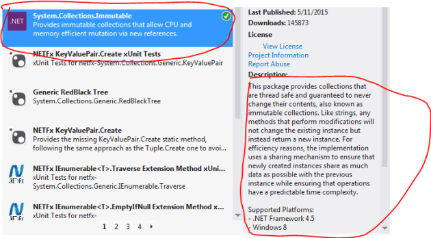 Immutable package in NuGet