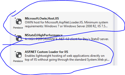 Prerelease packages installed by Helios