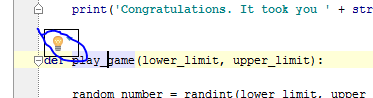 PyCharm help link for functions