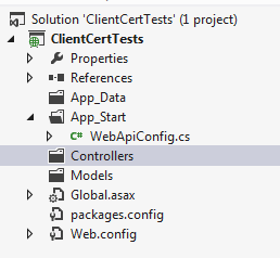 Empty Web API 2 project created