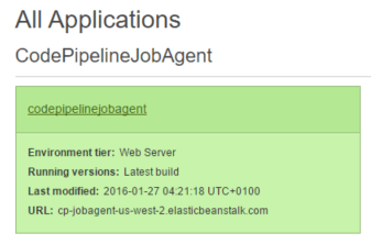 Apica job agent deployed in elast beanstalk
