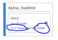 ongoing load test with details link