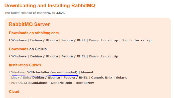 RabbitMq Windows installer link