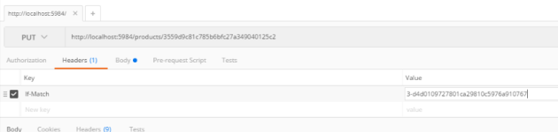 Supplying the if-match header to update a document in the CouchDB API