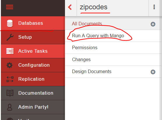 Mango query menu item in Fauxton UI CouchDB