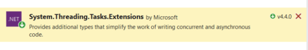 System threading tasks extensions library in NuGet for ValueTask object